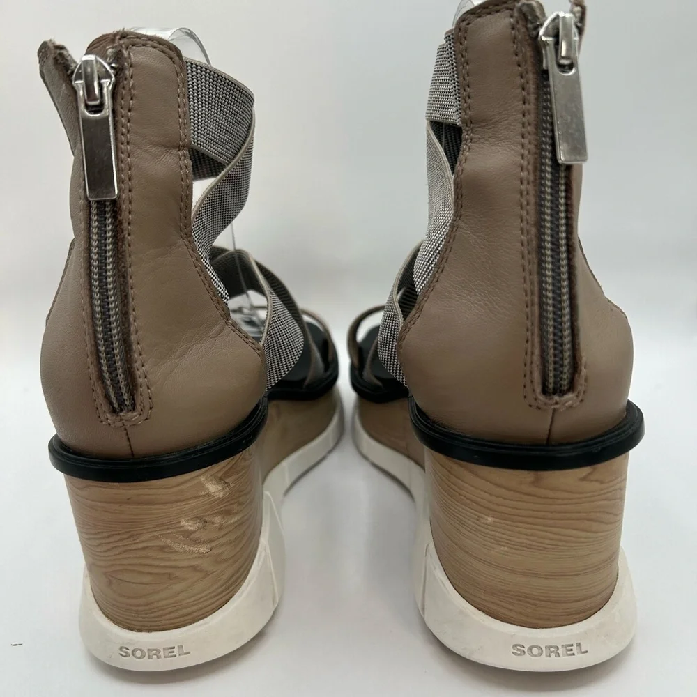 Sorel Women's Platform Sandals - Gray and Tan lowest price - Picture 8 of 15